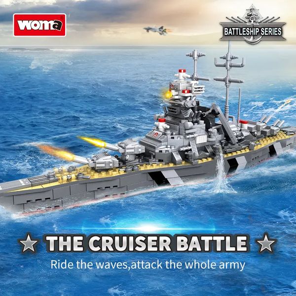 Конструктор крейсер The Cruiser Battle развивающий WOMA 538 деталей