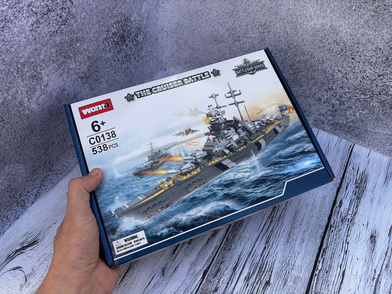 Конструктор крейсер The Cruiser Battle розвиваючий WOMA 538 деталей