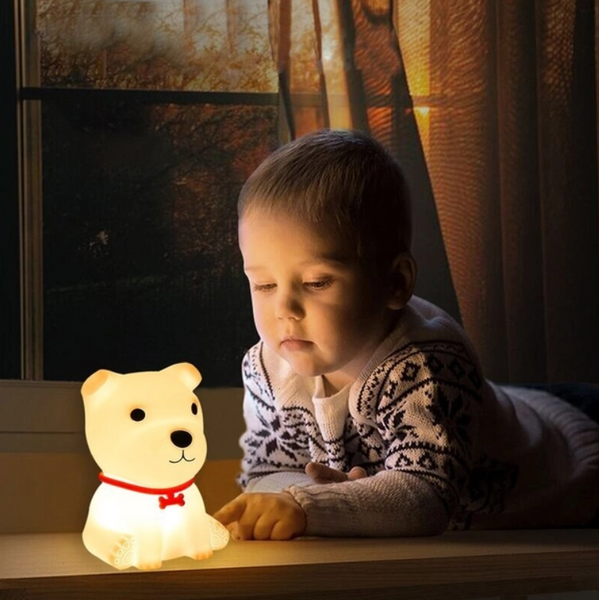 Картинка Силиконовый ночник Собачка с сенсорным управлением 7 цветов