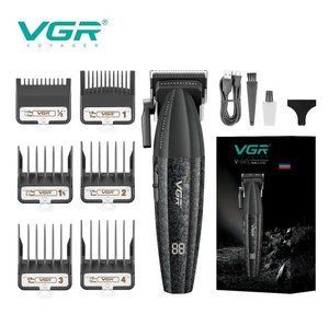 Професійна машинка для стрижки VGR V-640C 6 насадок Чорний