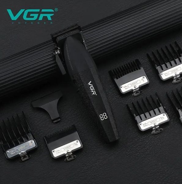 Професійна машинка для стрижки VGR V-640C 6 насадок Чорний