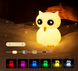 Фотографія Силіконовий нічник Совеня з сенсорним управлінням 7 кольорів