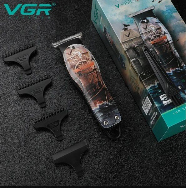 Професійний тример для стрижки волосся та бороди VGR V-953 з насадками