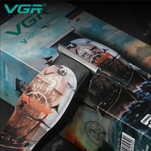 Професійний тример для стрижки волосся та бороди VGR V-953 з насадками