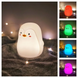 Фотография Силиконовый ночник Пингвин с сенсорным управлением 7 цветов