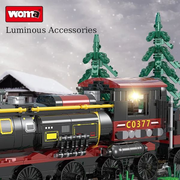 Конструктор потяг Snow Counrty TRAIN розиваючий WOMA 1232 деталей