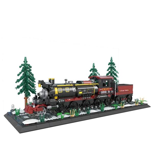 Конструктор поезд Snow Counrty TRAIN розивающий WOMA 1232 деталей