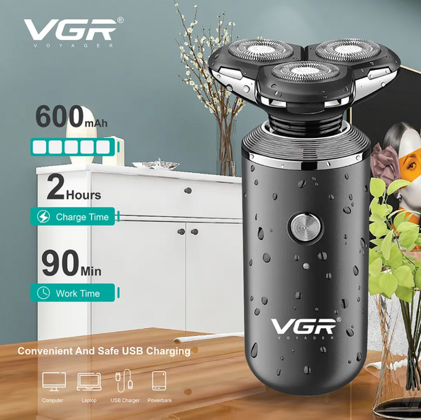 Картинка Профессиональная электробритва VGR V-317 водонепроницаемая