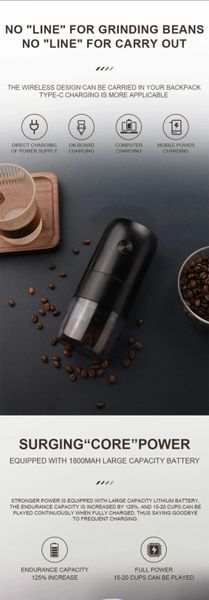 Мини-кофемолка с USB-зарядкой Портативная