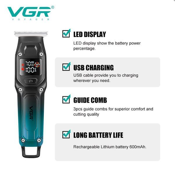 Професійна машина для стрижки VGR V-964 Тример акумуляторний