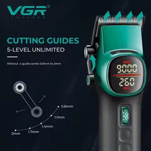 Професійний набір VGR V-885 S2 Машинка для стрижки та тример Зелений