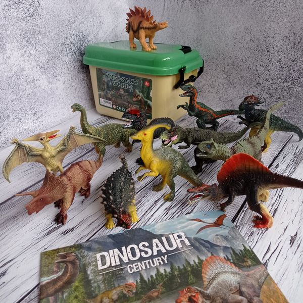 Розвиваючий набір фігурок Динозаври 12 шт в кейсі