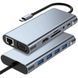 Фотография Type-C Hub Хаб 11 в 1 (USB, HDMI, VGA, LAN, SD-карта, Jack 3.5 mm, Type-C)