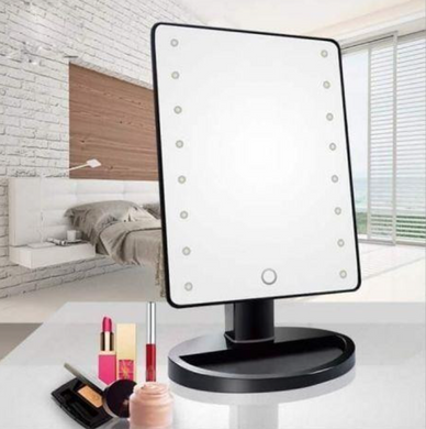 Картинка Зеркало для макияжа с подсветкой прямоугольное Белое