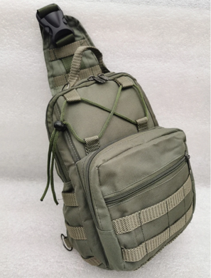 Тактична сумка-рюкзак, барсетка на одній лямці Зелена