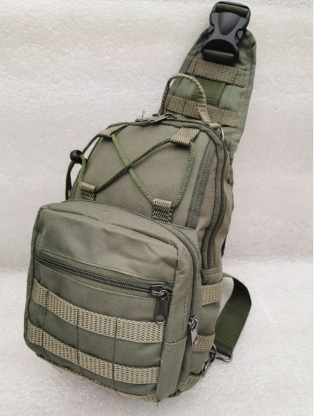Зображення Тактична сумка-рюкзак, барсетка на одній лямці Зелена