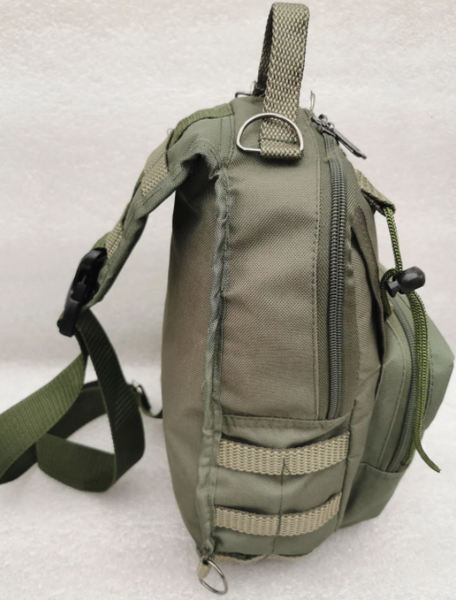 Картинка Тактическая сумка-рюкзак, барсетка на одной лямке Зеленая