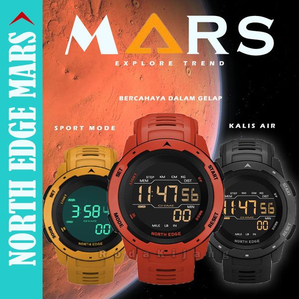Зображення Чоловічий спортивний годинник North Edge Mars Червоний
