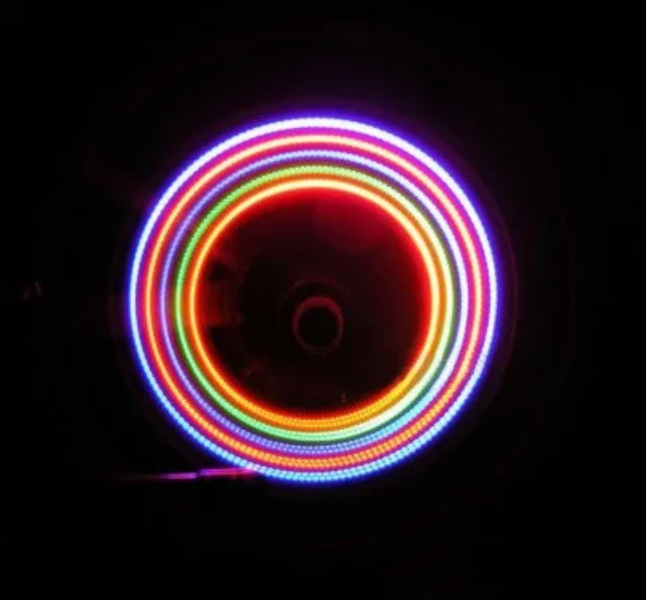 Картинка Колпачки на ниппель разноцветные, светящиеся