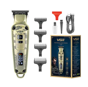Профессиональная машинка для стрижки волос триммер VGR V-901 с насадками