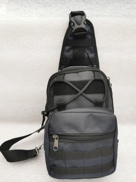 Картинка Тактическая сумка-рюкзак, барсетка на одной лямке Черная
