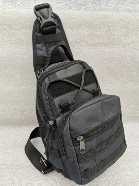 Зображення Тактична сумка-рюкзак, барсетка на одній лямці Чорна