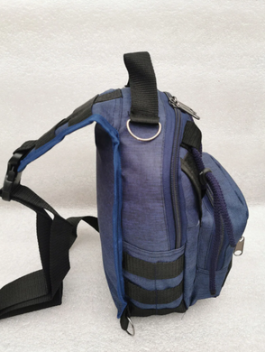 Тактическая сумка-рюкзак, барсетка на одной лямке Синяя