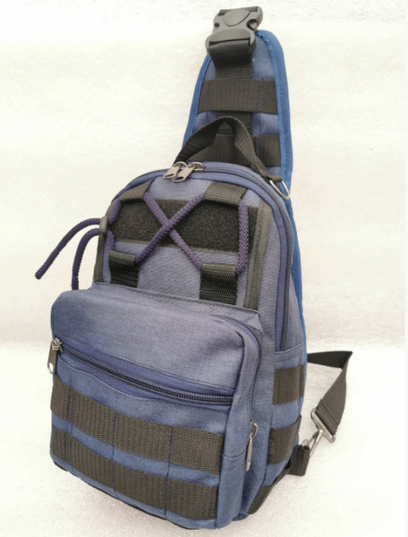 Зображення Тактична сумка-рюкзак, барсетка на одній лямці Синя