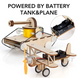 Механічний 3D дерев'яний пазл-головоломка DIY зроби сам авто літак танк Mini Tudou 3 в 1