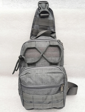 Тактична сумка-рюкзак, барсетка на одній лямці Сіра