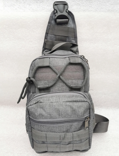Зображення Тактична сумка-рюкзак, барсетка на одній лямці Сіра