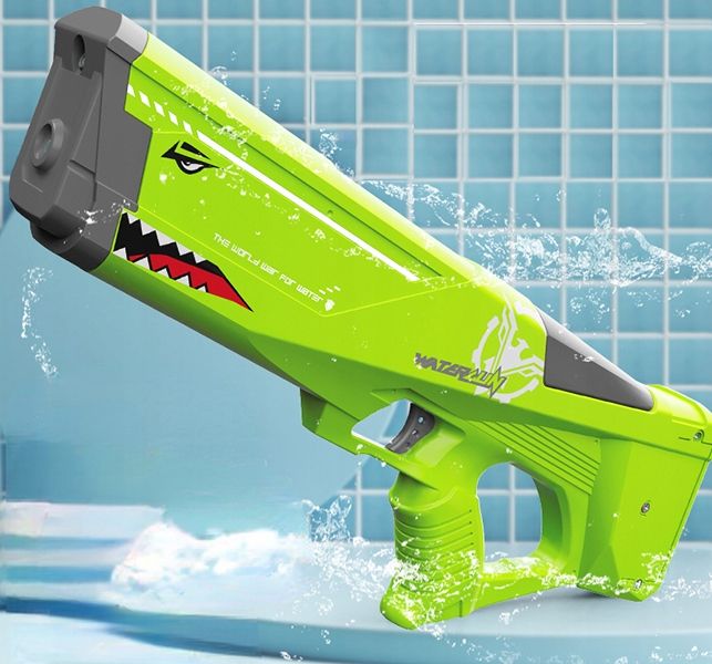 Водяний бластер Акула Watergun з автоматичним набором води Зелений