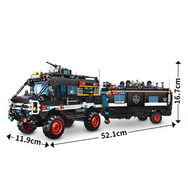 Конструктор SWAT corps Полицейский спецтранспорт с дроном WOMA 1697 деталей