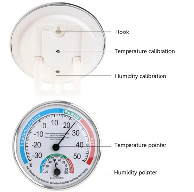 Зображення Кімнатний термометр з гігрометром