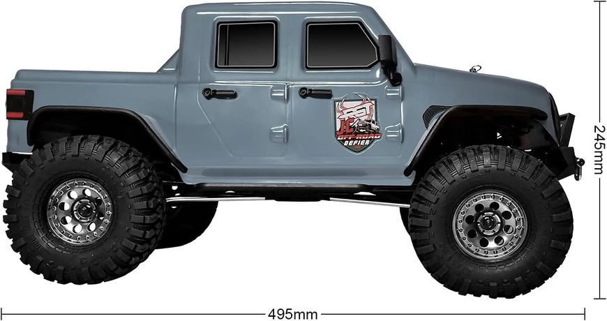 Гоночний позашляховик RGT SCALE ROCK CRUISER & DEFUER BODY:R86299-2 на раідокеруванні 20км/год Сірий