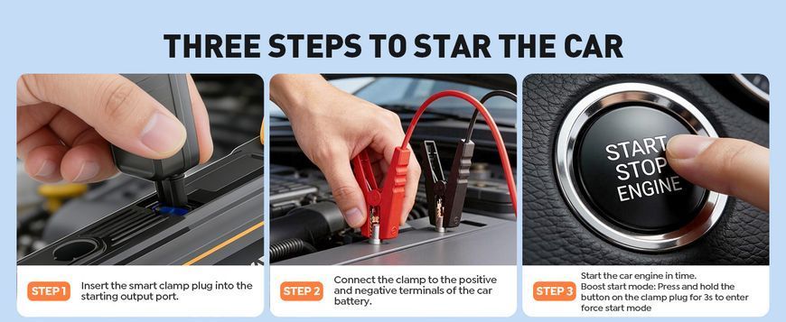 Зображення Пусковий автомобільний пристрій Jump Starter UTRAI JS-40  6000A / 10000mAh з вбудованим компресором 150 PSI