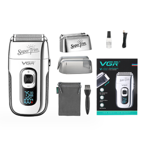 Зображення Електробритва акумуляторна VGR V-332 Shaver з висувним тримером портативна Silver